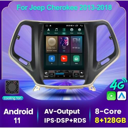MEKEDE 8 core 6+128G Android 11 Car Multimedia Stereo Player for Jeep Cherokee 2013-2018 Auto Radio Navigation GPS 4GLTE DSP SWC