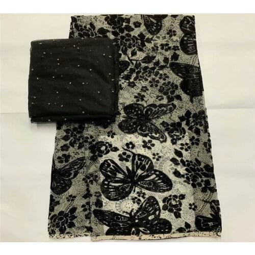 High Quality African Printed Velvet Fabric 7 Yards For Ladies To Wear Soft And Comfortable Printed Velvet Silk Fabric! LXF88201