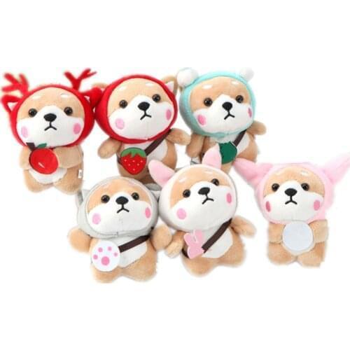Mix Designs , Small 11CM Dog Plush Animal Toy , Key Chain Gift Plush Doll