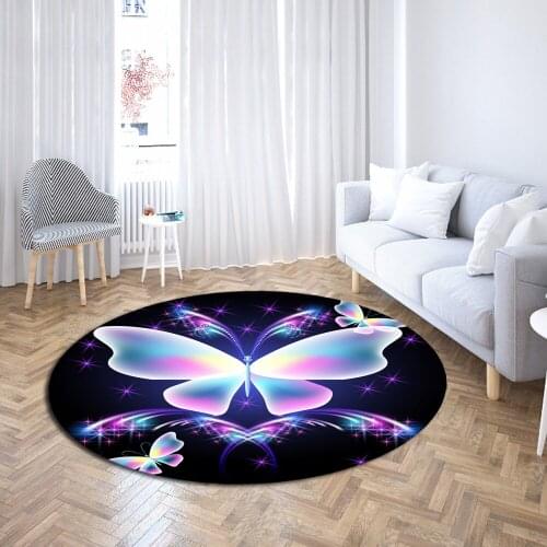 Modern Fashion Carpet Living Room/coffee Table/garden Blanket Butterfly Pattern Polyester Non-slip Mat Home Decoration Carpet