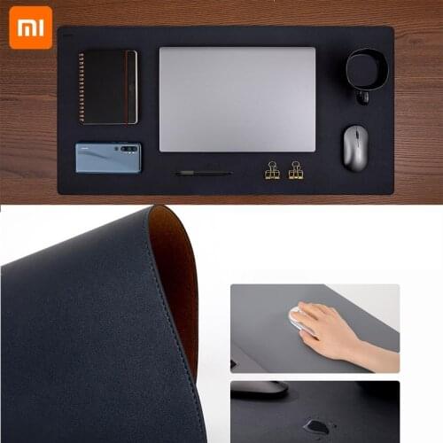 Xiaomi Extra Large Pu Leather Mouse Pad Natural Oak Table Mat Anti-fouling and Waterproof Office Can Be Bent and Simple
