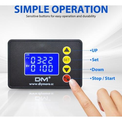 AC 110-220V DC 24V 12V Timer Relay 1.37'' LCD Display Microcomputer Time Controller Delay Relay Module ON-OFF Control 0000-9999S