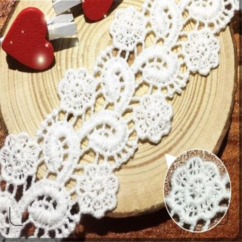 Water soluble lace embroidered lace DIY 3.5cm cotton line European flower embroidery barcode