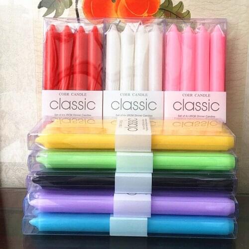 Wax Birthday Candle Classic Red Long Wicks Romantic Candle Pillar Halloween Candele Decorative Romantic Decoration 50LZ