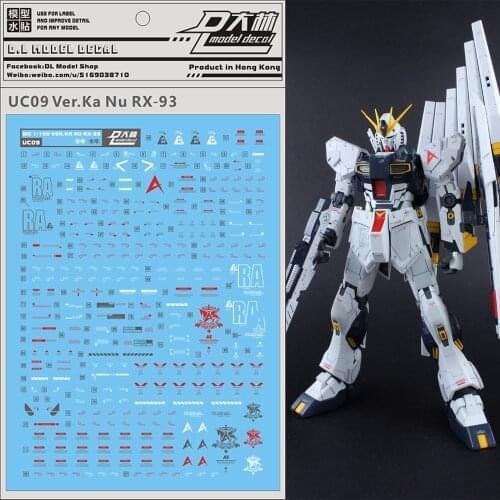 D.L high quality Decal water paste For Bandai MG 1/100 RX-93 Nu V Gundam ka DL057