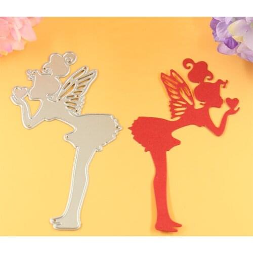 YINISE Cutting Dies For Scrapbooking Stencils Kissing Fairy DIY Cut Cards Album Decoration Embossing Folder Die Cuts Template