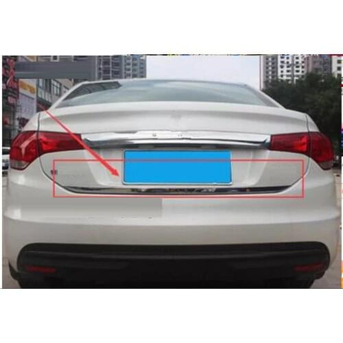 Back rear door bottom tailgate frame plate trim Fit For Toyota Citroen C4L 2013-2019 Stainless Steel Accessories