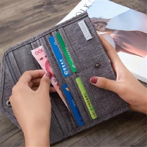 Women Hasp Long Wallet Travel Passport Cover Card Case Women Coin Purse Unisex Travel Credit Card Holder Passport Holder Wallet
