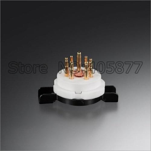 2pcs 7pin High End Ceramic Tube Sockets For 6Z4 6X4 EF95 EZ90 EAA91 EF91 6AQ5 6J1