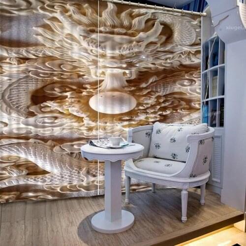 3D Blackout Curtains Beautiful Refined HD Elegant Window Curtains Artistic life Bedroom Living Room Drapes CL-117