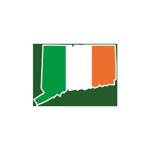 3x5FT custom map of Connecticut with Irish banner 3ftx5ft Banner 100D Polyester Flag custom Ireland text flag banner