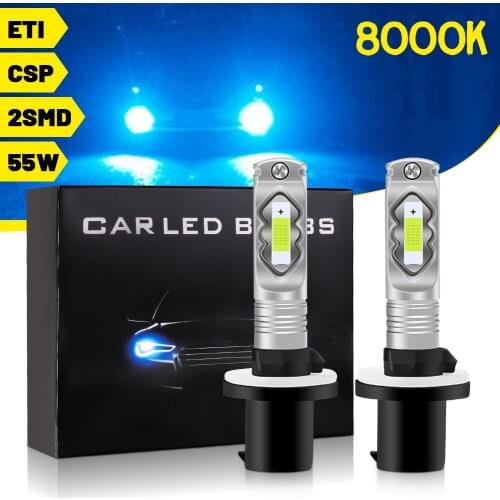 Car LED Headlight H7/H11/H8 55W High Lumen Headlight Front Fog Lamps Super Bright Ice Blue Light Ultra High Performance