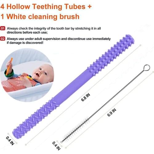 Baby Silicone Training Toothbrush BPA Free Safe Toddle Teether Chew Toys Teething Ring Gift For Infant Baby Chewing