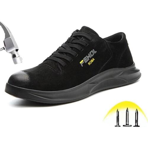 Breathable Safety Shoes for Men Women Lightweight Puncture Proof Steel Toe Wear resistant Soft Sole Casual Fashion Work Shoes
