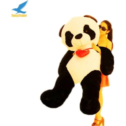 Fancytrader 63'' Large Huge JUMBO Plush Soft Stuffed Giant Panda Toy Great Valentines Day Gift FT90906
