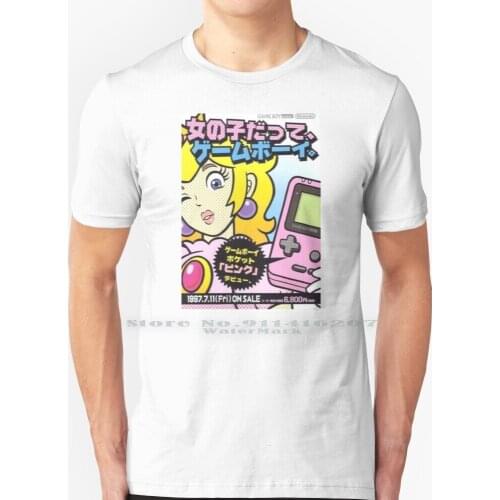 Peach T Shirt 100% Pure Cotton Nintendo Princess Peach Game Boy Pocket