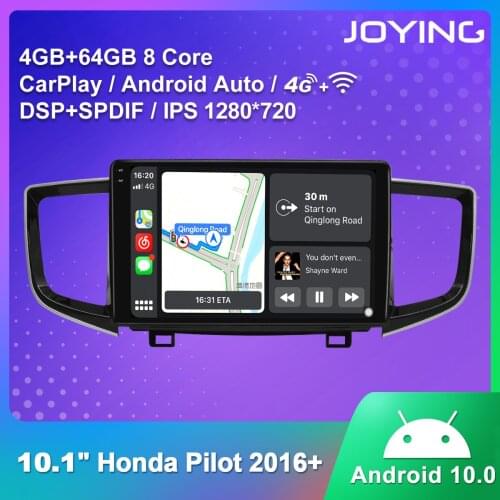 Android 10.0 Head Unit 10.1 Inch 4GB RAM&64GB Autoradio IPS Player RDS GPS HD Support WIFI Bluetooth For Honda Pilot 2016