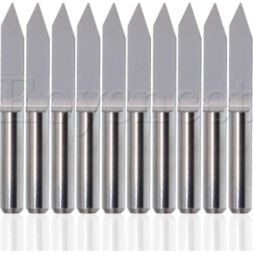 10Pcs V-shape 0.3mm 45 Degree CNC Router Engraving Bits for Acrylic/ABS/Metal
