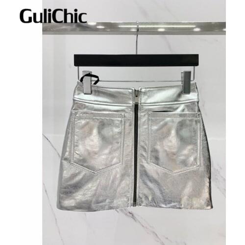 Женские кожаные юбки GuliChic China At AliExpress