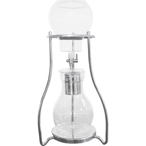 800ml Ice Drip Coffee Pot Stainless Steel Glass Coffee Maker Regulatable Dripper Filter Cold Brew Pots Ice Brew Coffee Maker