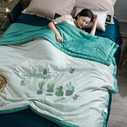 Nordic style summer blanket for children adultsblankets for air conditioner quilt Quilted Bedspread Blanket free shipping #sw