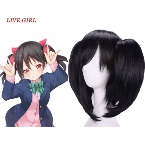 LG High quality LoveLive! Love Live Cosplay Wig Nico Yazawa Costume Play Adult Wigs Halloween Anime Hair free shipping