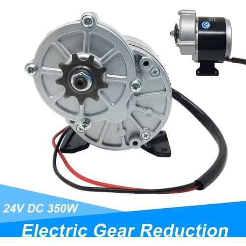 MY1016Z3 DC Scooter Motor 24V 36V Brushed Gear Motor 350W High 380Rpm with Sprocket 9 Teeth Pitch 12.7mm for Electric Bike