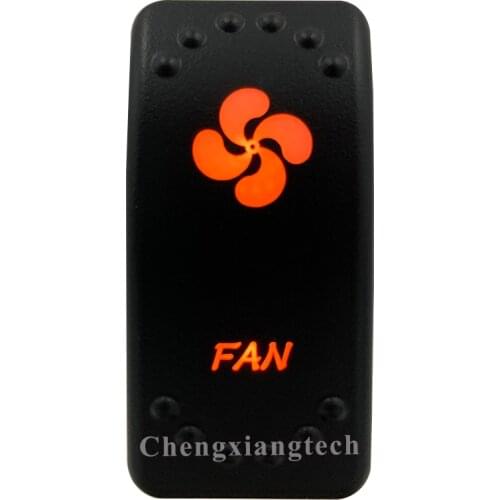 Orange Led Light - Car Boat Caravan Marine Rocker Switch- Laser Eatched- Fan - for Carling ARB NARVA 4X4 -Waterproof