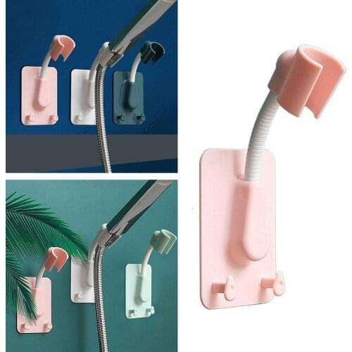 Adjustable Shower Bracket Shower Head Holder Self-Adhesive Bracket Wall Mount With 2 Hooks Stand SPA Bathroom Universal