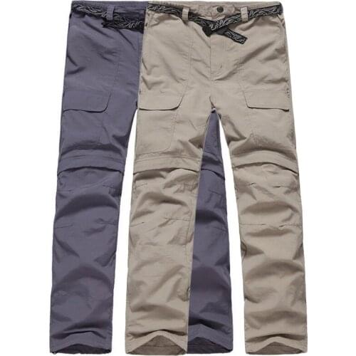 Detachable Quick Dry Outdoor Hiking Pants Men Mountain Climbing Trousers Summer Camping Trekking Sport Pants