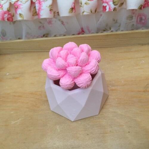 Plaster Clay Molds for Soap Making DIY Artificial Cactus Succulent Plants Silicone Mold 3D Flower Candle Soap Mould