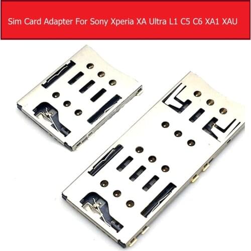 Single & Daul Sim Card Slot For Sony Xperia XA/XA1 Plus/XA1 Ultra/L1/C5/C6 Ultra Sim & Micro Memory SD Card Tray Reader Holder