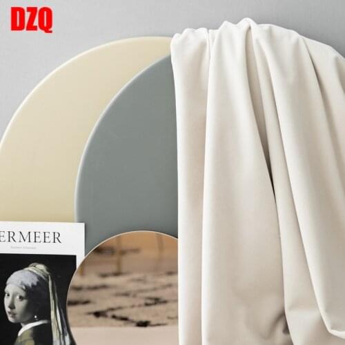 Light Luxury for Living Room Curtains American Nordic Cream White Shading Bedroom Loft Royal Silk Curtain Flannel Customization