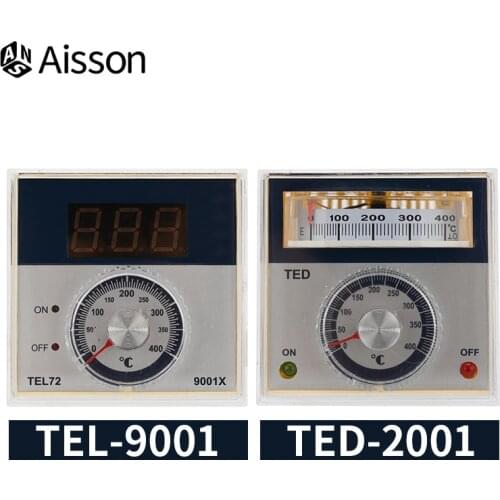 TED-2001 TEL72-9001X Temperature Controller K Type E Type Digital Pointer Thermostat 400 Celsius 220VAC 72*72mm