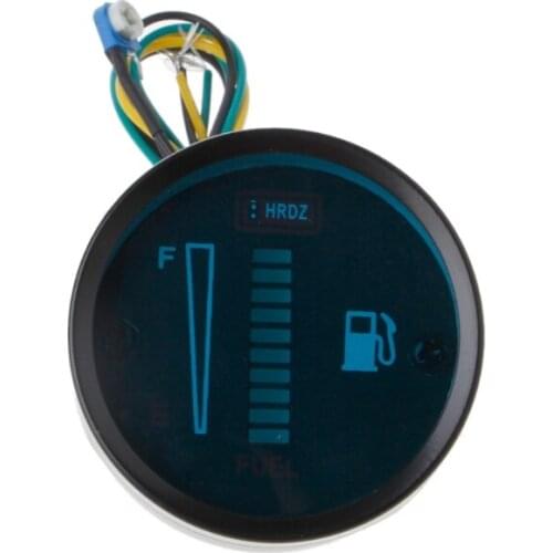 2" 52mm Universal Car Motorcycle Fuel Level Meter Gauge 8 LED Light Display 12V