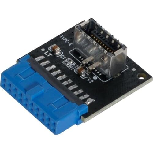 USB 3.0 20Pin Header Male to USB 3.1 Front Panel Socket Type-E Extension Adapter for Motherboard