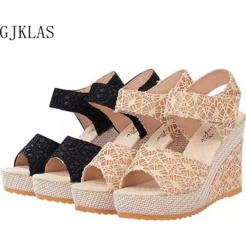 Wedges Shoes for Women Platform Sandals Casuales Summer Women Shoes High Heel Sandal Korean Fashion Wedge Heels Woman Sandals