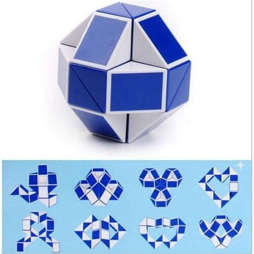 1pcs Blue Magic Ruler Puzzle Cube Maze Toy Hand Game Case Box Fun Brain Game Challenge Toys Balance Educational Toys Children