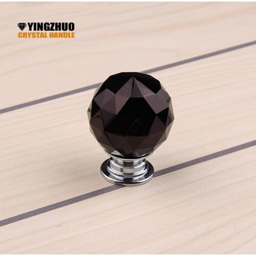10Pcs 30mm K9 Crystal Glass Door Handles Drawer Knob Kitche New High Quality Cabinet Furniture Wardrobe Hardware YZ-2003