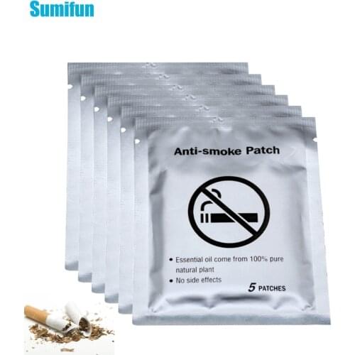 Sumifun 30pcs=6bags Natural Ingredient Stop Quit Patch Anti Smoke Cessation Pad Chinese Herbal Medical Plaster Health Care