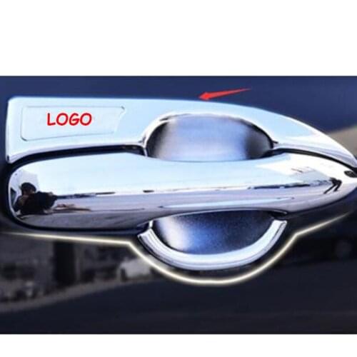 For Toyota Camry 2018 ABS Plastic Car Door Bowl protector Panel Cover Trim with logo Car styling accessories 4pcs