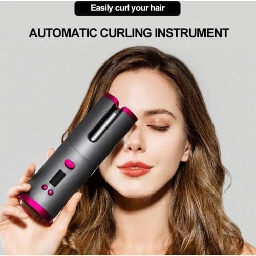 USB Automatic Curling Iron Fast Heating Ceramic Barrel Rechargeable Hair Curlers Curling Titanium Auto Curlers Hair Styler Tools