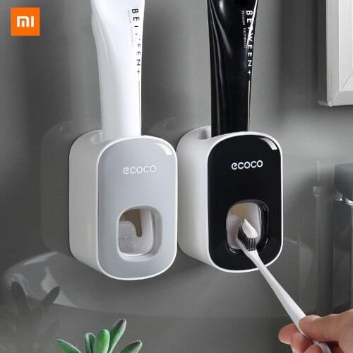 Xiaomi Automatic Toothpaste Dispenser Wall Mount Bathroom Bathroom Accessories Waterproof Toothpaste Squeezer Toothbrush Holder