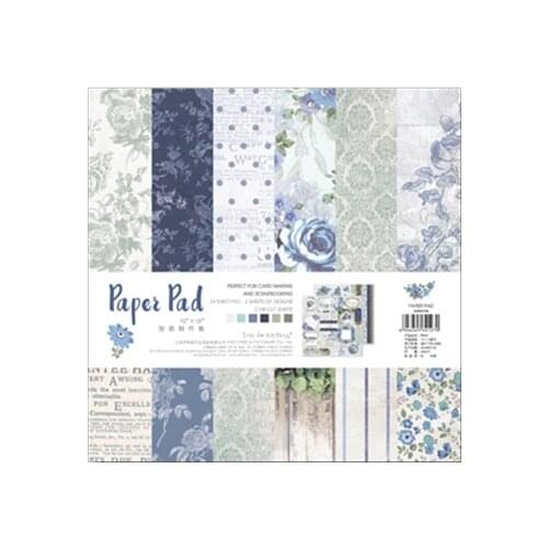 25.5*25.5cm Scrapbooking paper pack of 24 sheets handmade craft paper craft Background pad PP007