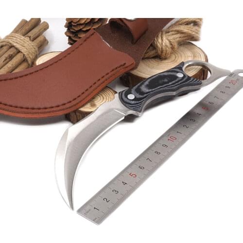 CS GO Tactical Claw Karambit Knife Fixed Blade Knife with Sheath Survival Camping Hiking Outdoor Hunting Knives EDC Multi Tools