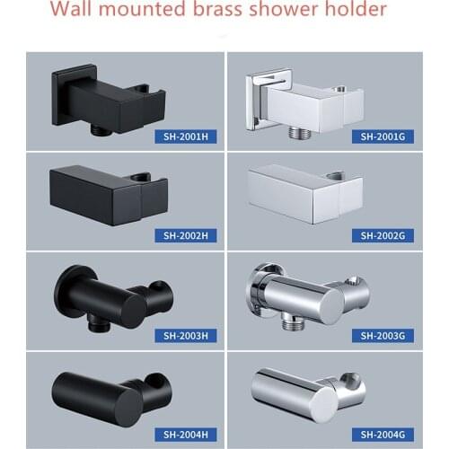 Black/Chrome Shower head holder,Brass copper wall mounted Hand Shower spray holder Rotatable mounting bracket top quality