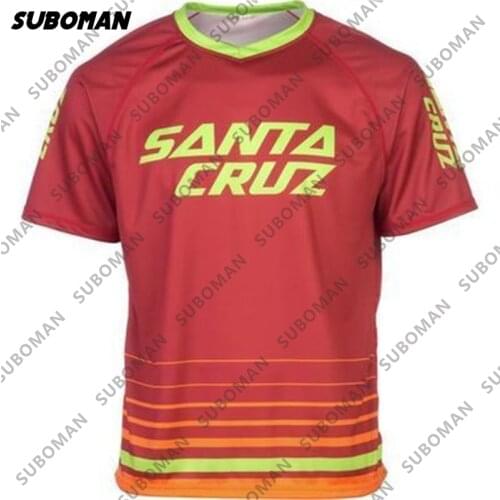 SANTA CRUZ MTB Motocross Jersey Bicycle BMX Mountain Downhill Bike short Sleeve Enduro Racing Shirts Cycling Jerseys DH Offroad