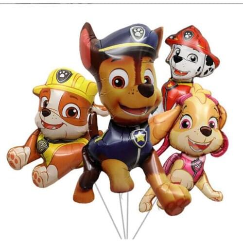 Paw Patrol Toys Pupply Balloons Figure Skye Chase Marshall Dog Foil Ballon Boys Girls Birthday Party Deco Gift Set For Children