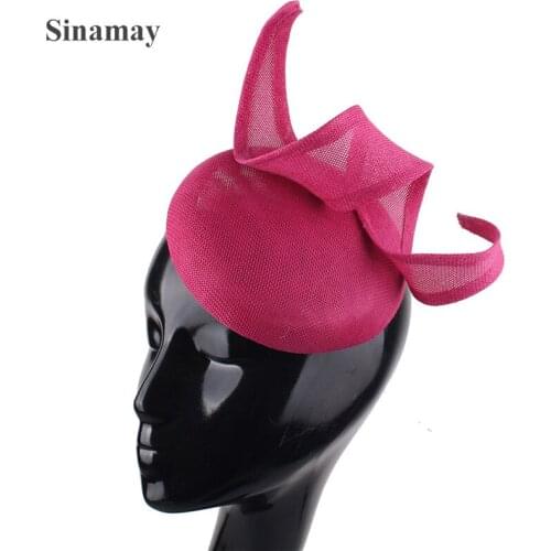 Imitation Sinamay Wedding Women Fashion Fascinator Bride Hat Gorgeous Ladies Chic Headpiece With Hair Clip Ladies Headwear