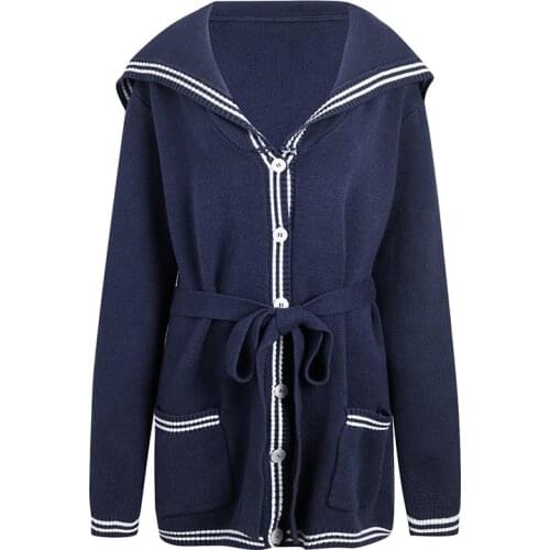 Korean Fashion Knitted Striped Long Cardigan Women Vintage Long Sleeve Oversized Knitted Woman Sweater Autumn Winter Clothes